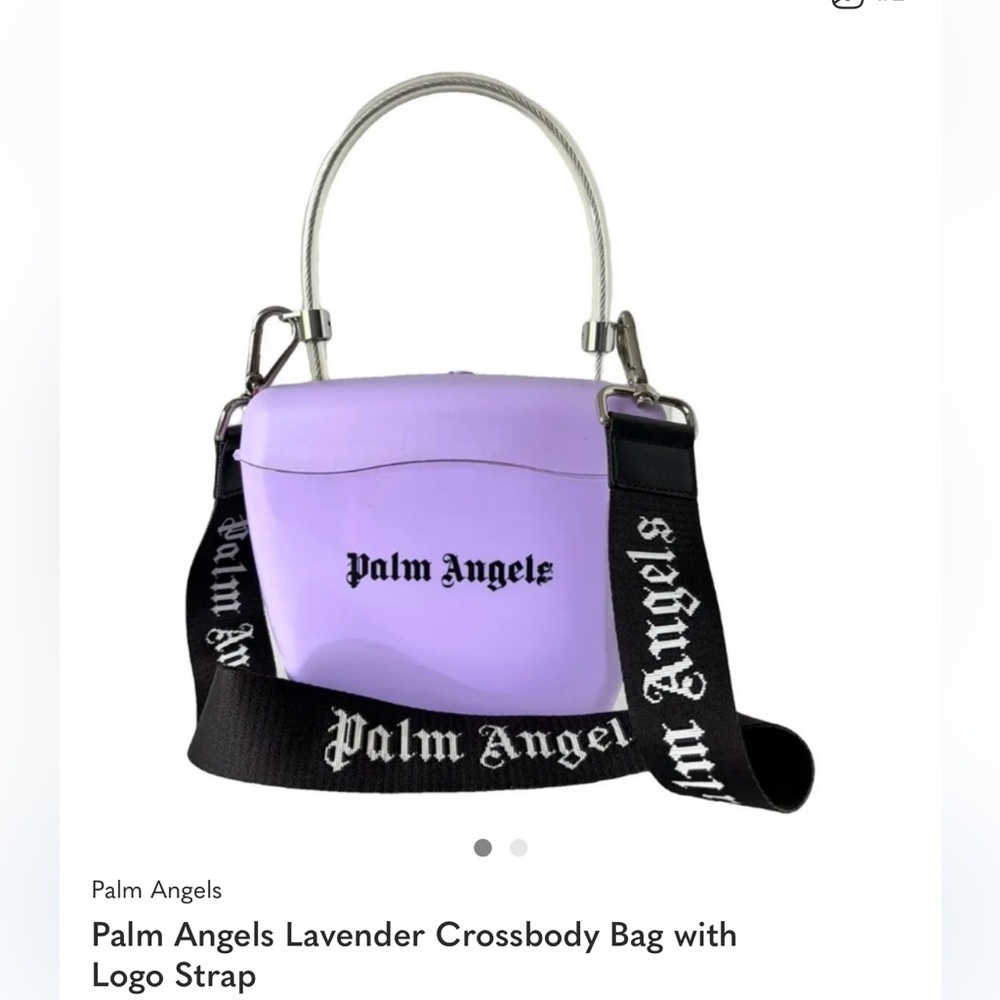 Palm Angels Purple Crossbody Bag with Logo Strap